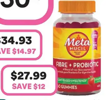 Priceline Meta mucil fibre + probiotic offer