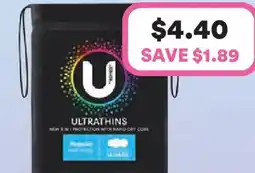Priceline U By Kotex Regular Ultrathin Pads offer