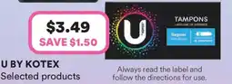 Priceline U By Kotex Slim Tampons Regular offer