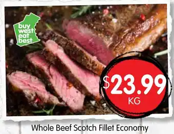 Spudshed Whole Beef Scotch Fillet Economy offer