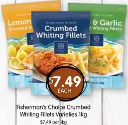 Spudshed Fisherman's Choice Crumbed Whiting Fillets Varieties offer