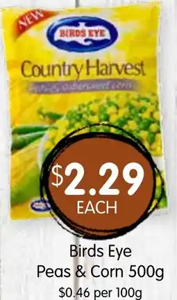 Spudshed Birds Eye Peas & Corn offer