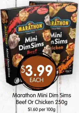 Spudshed Marathon Mini Dim Sims Beef Or Chicken offer