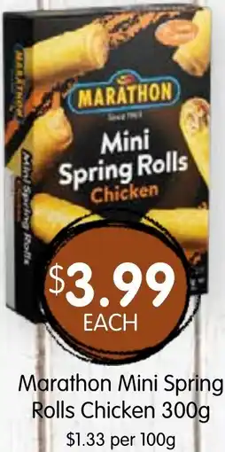 Spudshed Marathon Mini Spring Rolls Chicken offer