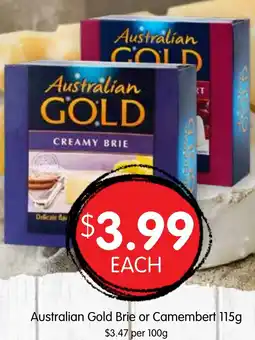 Spudshed Australian Gold Brie or Camembert offer