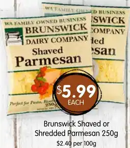 Spudshed Brunswick Shaved or Shredded Parmesan offer