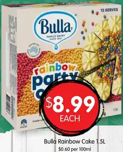 Spudshed Bulla Rainbow Cake offer