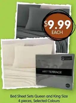 Spudshed Bed Sheet Sets Queen and King Size offer
