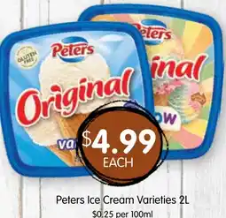 Spudshed Peters Ice Cream Varieties offer