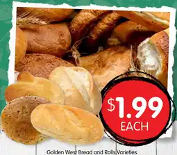 Spudshed Golden West Bread and Rolls Varieties offer