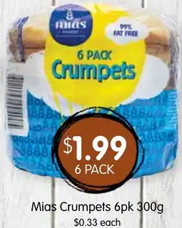 Spudshed Mias Crumpets offer