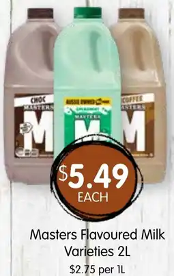 Spudshed Masters Flavoured Milk Varieties offer