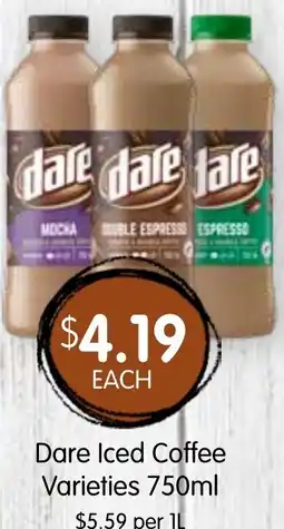 Spudshed Dare Iced Coffee Varieties offer