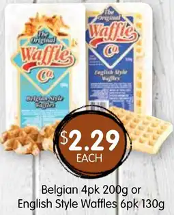 Spudshed Belgian or English Style Waffles offer