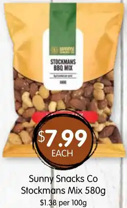 Spudshed Sunny Snacks Co Stockmans Mix offer