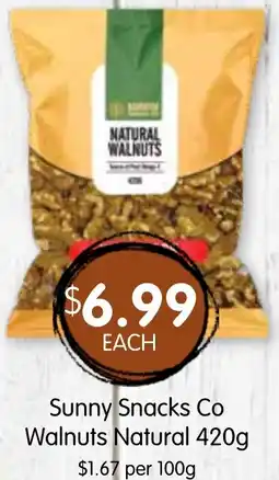 Spudshed Sunny Snacks Co Walnuts Natural offer