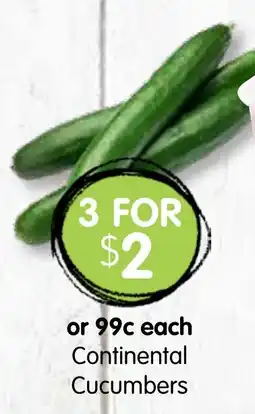 Spudshed Continental Cucumbers offer