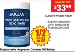 Chemist Warehouse Bioglan Active Magnesium Glycinate offer
