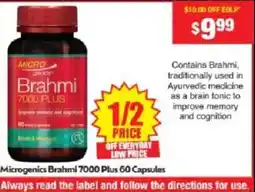 Chemist Warehouse Microgenics Brahmi 7000 Plus offer