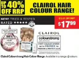 Chemist Warehouse Clairol Colourstrong Hair Colour Range offer