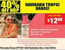 Chemist Warehouse Hawaiian Tropic Silk Hydration Glow Mist Sunscreen offer