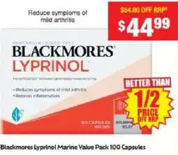 Chemist Warehouse Blackmores Lyprinol Marine Value Pack offer