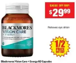 Chemist Warehouse Blackmores Vision Care + Energy offer