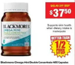Chemist Warehouse Blackmores Omega Mini Double Concentrate offer
