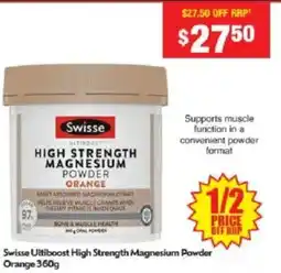 Chemist Warehouse Swisse Ultiboost High Strength Magnesium Powder Orange offer