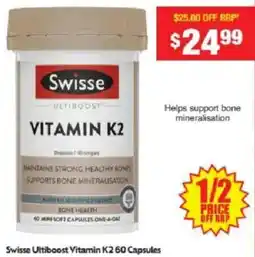 Chemist Warehouse Swisse Ultiboost Vitamin K2 offer