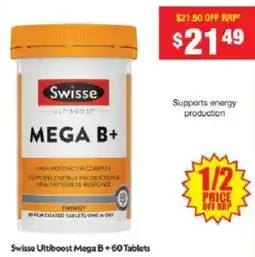 Chemist Warehouse Swisse Ultiboost Mega B+ offer