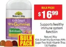 Chemist Warehouse Nature's way kids smart vita gummies 99% sugar free multi-vitamin offer