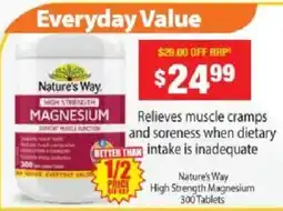 Chemist Warehouse Nature's way high strength magnesium offer