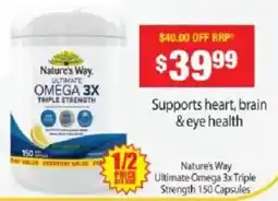 Chemist Warehouse Nature's Way Ultimate Omega 3x Triple Strength offer
