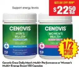 Chemist Warehouse Cenovis Once Daily Men's Multi+ Performance or Women's Multi+ Energy Boost offer