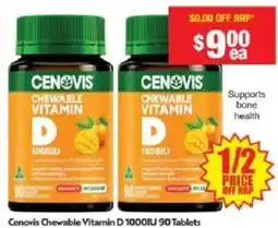 Chemist Warehouse Cenovis Chewable Vitamin D 1000IU offer