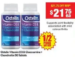 Chemist Warehouse Ostelin Vitamin D3 & Glucosamine + Chondroitin offer