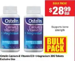 Chemist Warehouse Ostelin Calcium & Vitamin D3+Magnesium offer