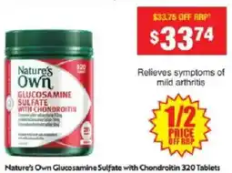 Chemist Warehouse Nature's Own Glucosamine Sulfate with Chondroitin offer