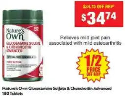 Chemist Warehouse Nature's Own Glucosamine Sulfate & Chondroitin Advanced offer