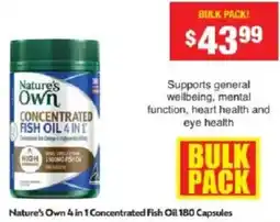 Chemist Warehouse Nature's Own 4 in 1 Concentrated Fish Oil offer
