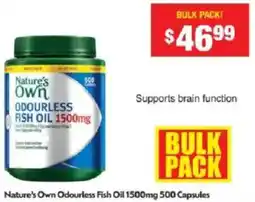 Chemist Warehouse Nature's Own Odourless Fish Oil offer