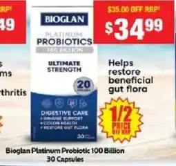 Chemist Warehouse Bioglan Platinum Probiotic 100 Billion offer