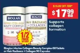 Chemist Warehouse Bioglan Marine Collagen Beauty Complex or Hair Radiance + Collagen offer