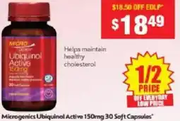 Chemist Warehouse Microgenics Ubiquinol Active offer