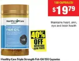Chemist Warehouse Healthy Care Triple Strength Fish Oil offer