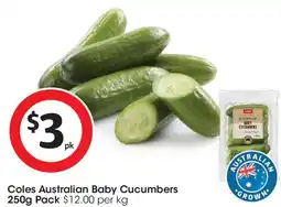 Coles Coles Australian Baby Cucumbers offer