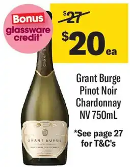 Coles Grant Burge Pinot Noir Chardonnay NV offer