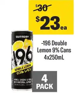 Coles -196 Double Lemon 9% Cans offer