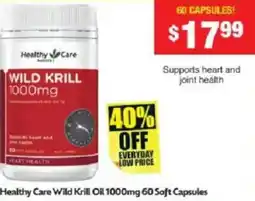 Chemist Warehouse Healthy Care Wild Krill Oil offer